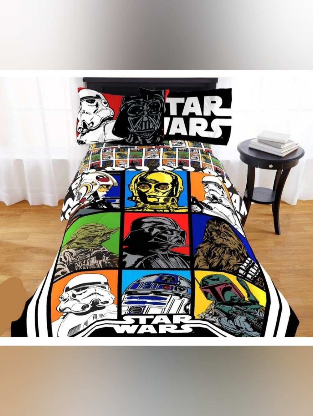 STAR WARS BEDDING SET Full Double Sheets Pillowcases Reversible Comforter